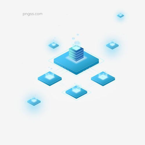 区块链技术开发的盛夏图景 卡通手绘与矢量图标的创新融合